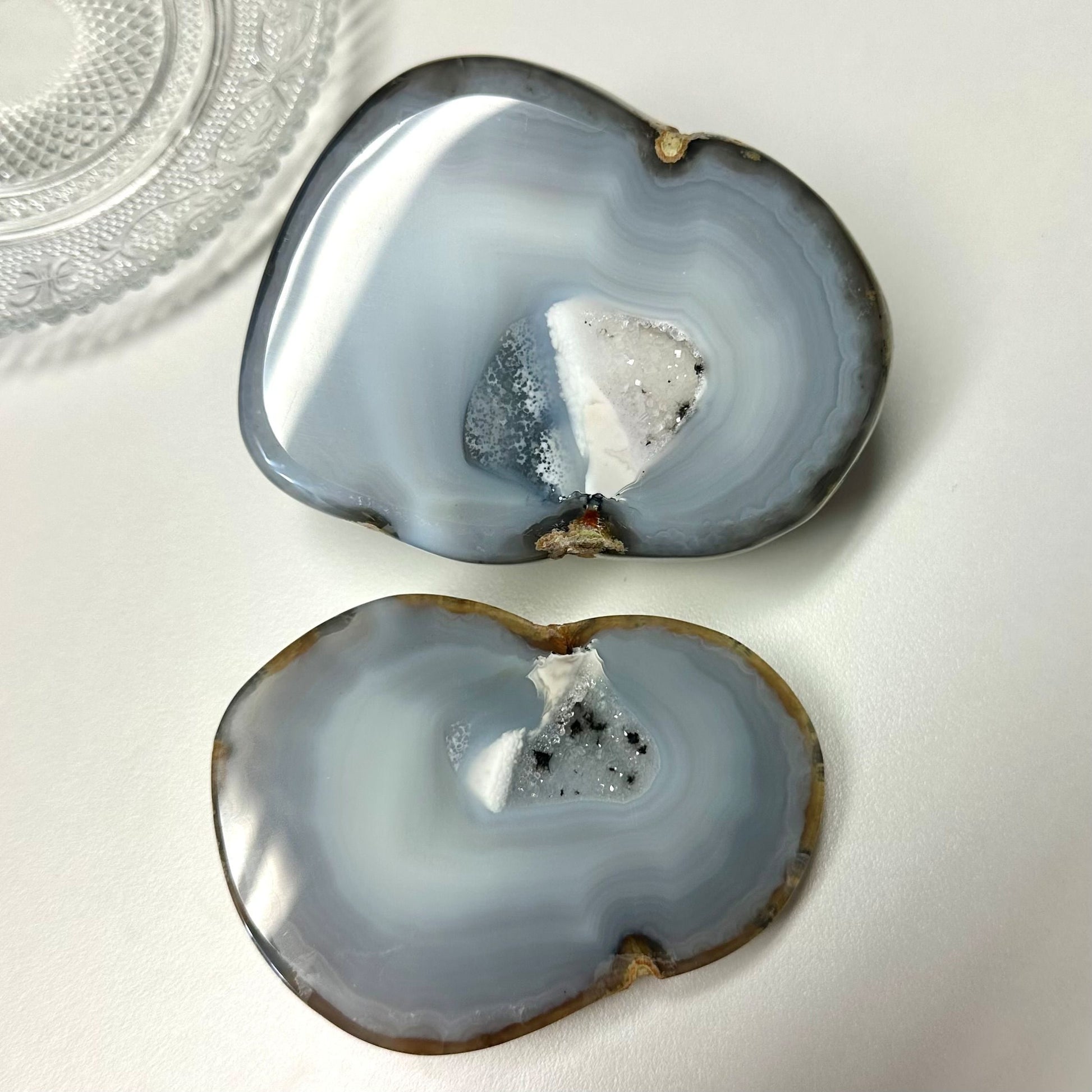 Agat natur geode sæt