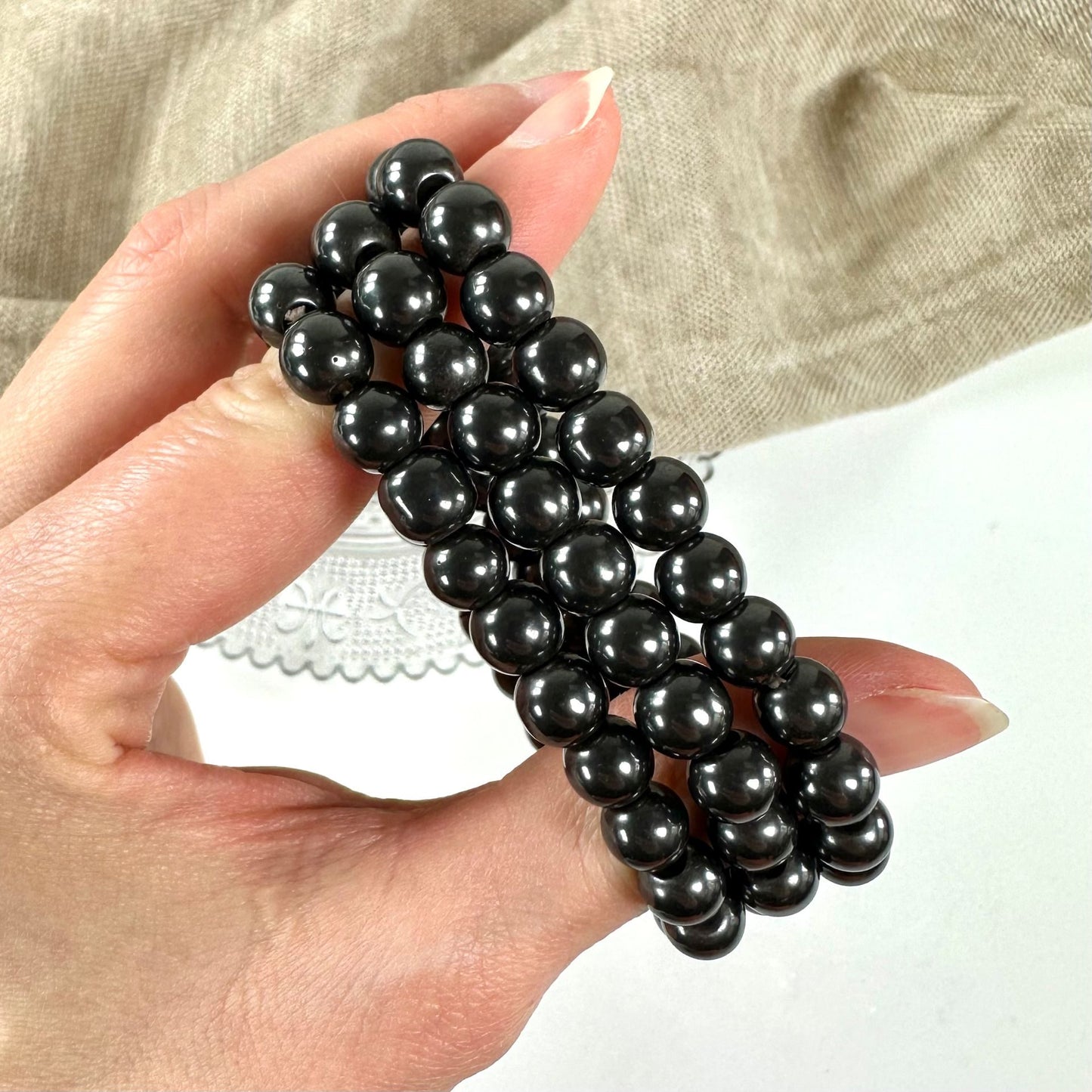 Hæmatit armbånd