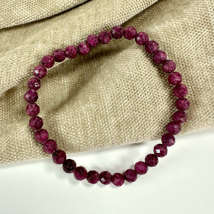 Rubin armbånd 6mm