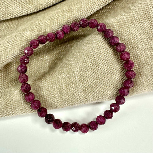 Rubin armbånd 6mm