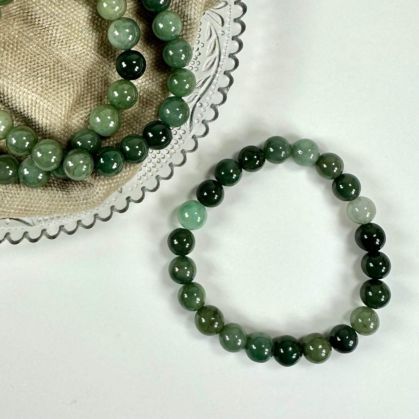 Burma jade armbånd 9mm