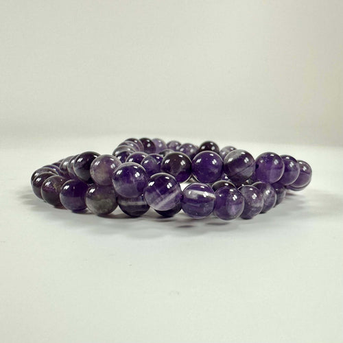 Ametyst Chevron armbånd 8mm