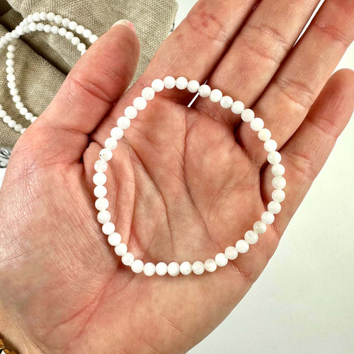 Månesten armbånd 4mm