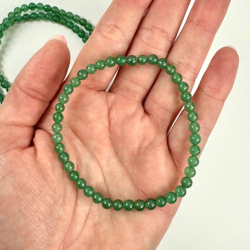 Grøn aventurin armbånd 4mm