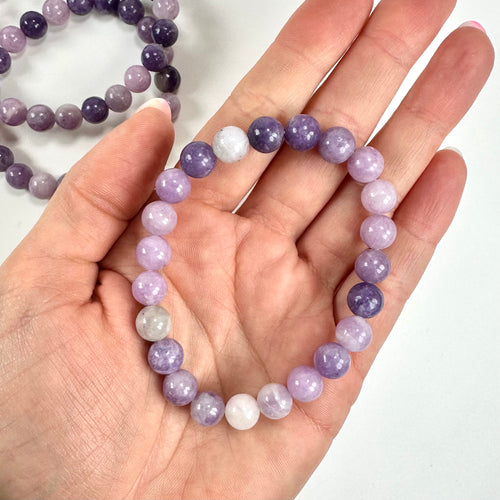 Lepidolit armbånd 8mm