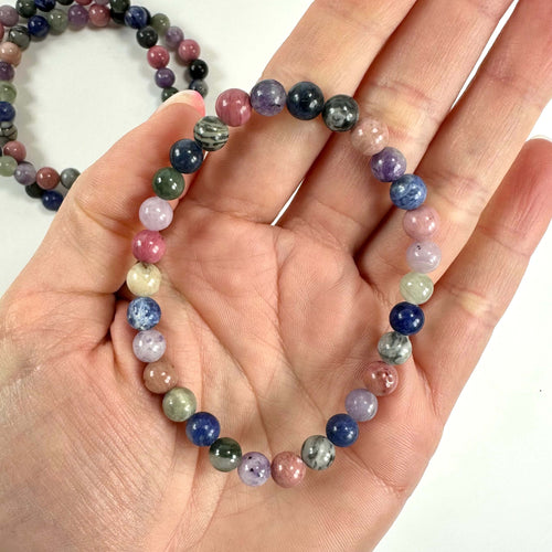 Krystal mix armbånd 6mm