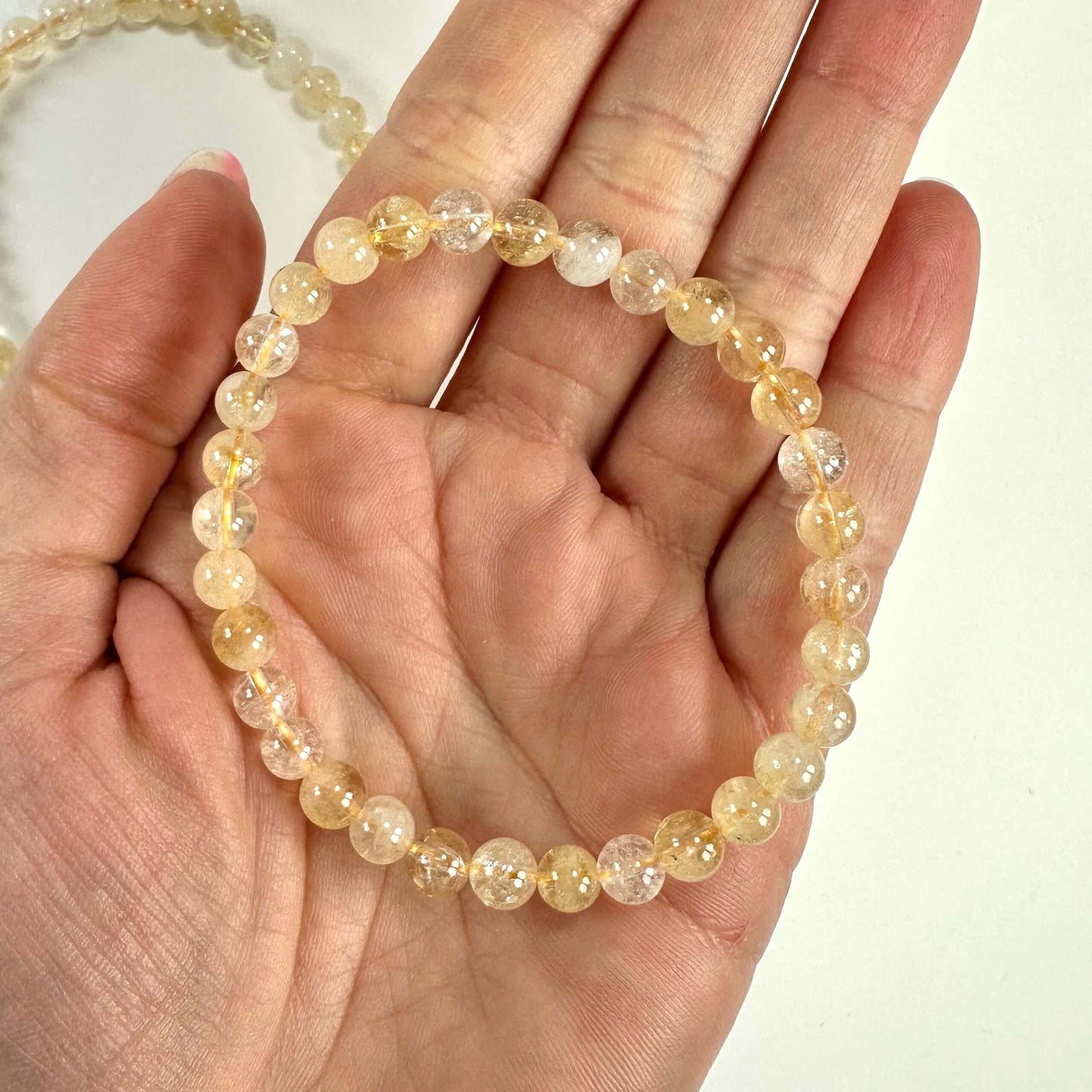 Ægte citrin armbånd 6mm