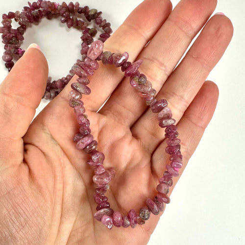 Pink Turmalin armbånd