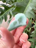 Grøn Aventurin ravne kranier