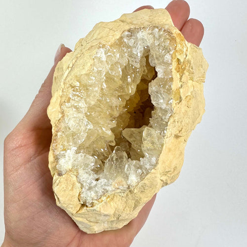 Gul calcit geode