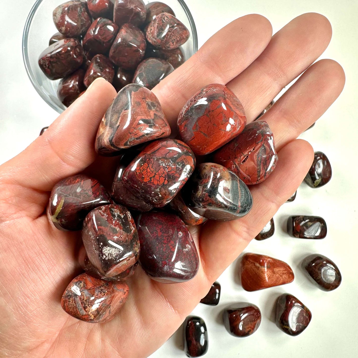 Jaspis breccie lommesten