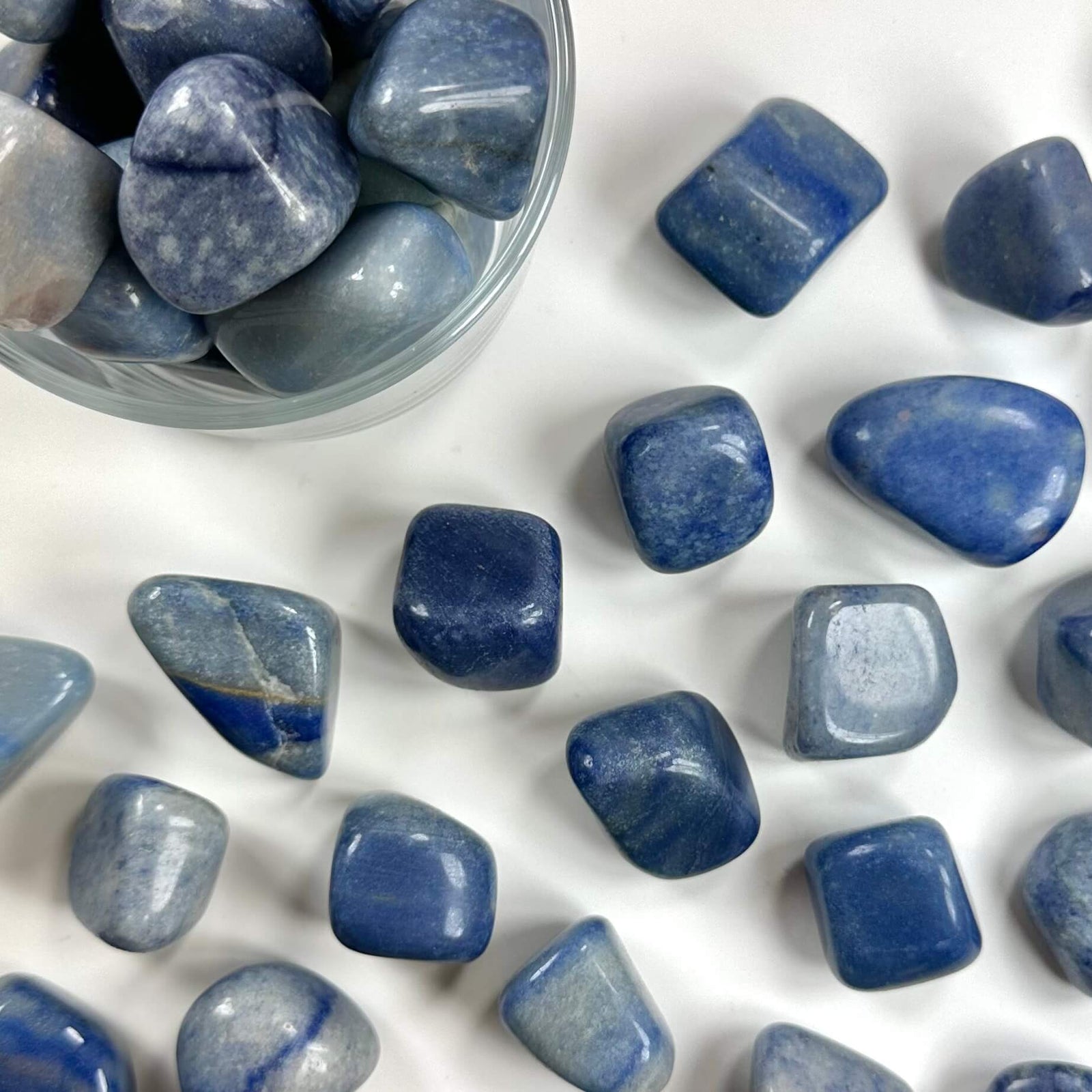 Blå kvarts lommesten