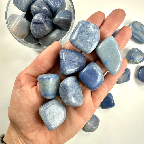 Blå kvarts lommesten