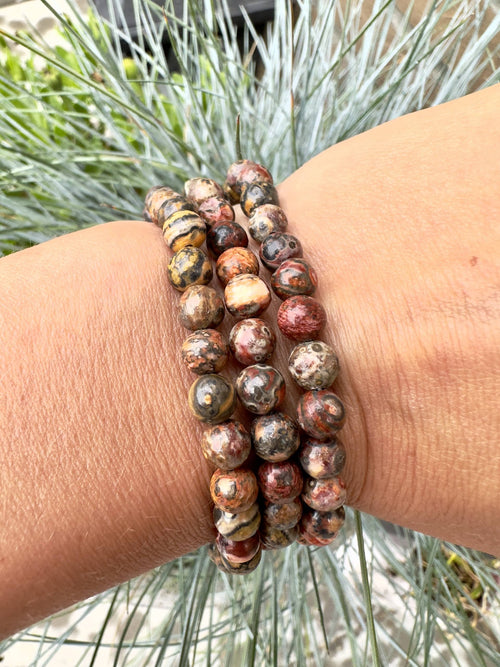 Jaspis Leopard armbånd