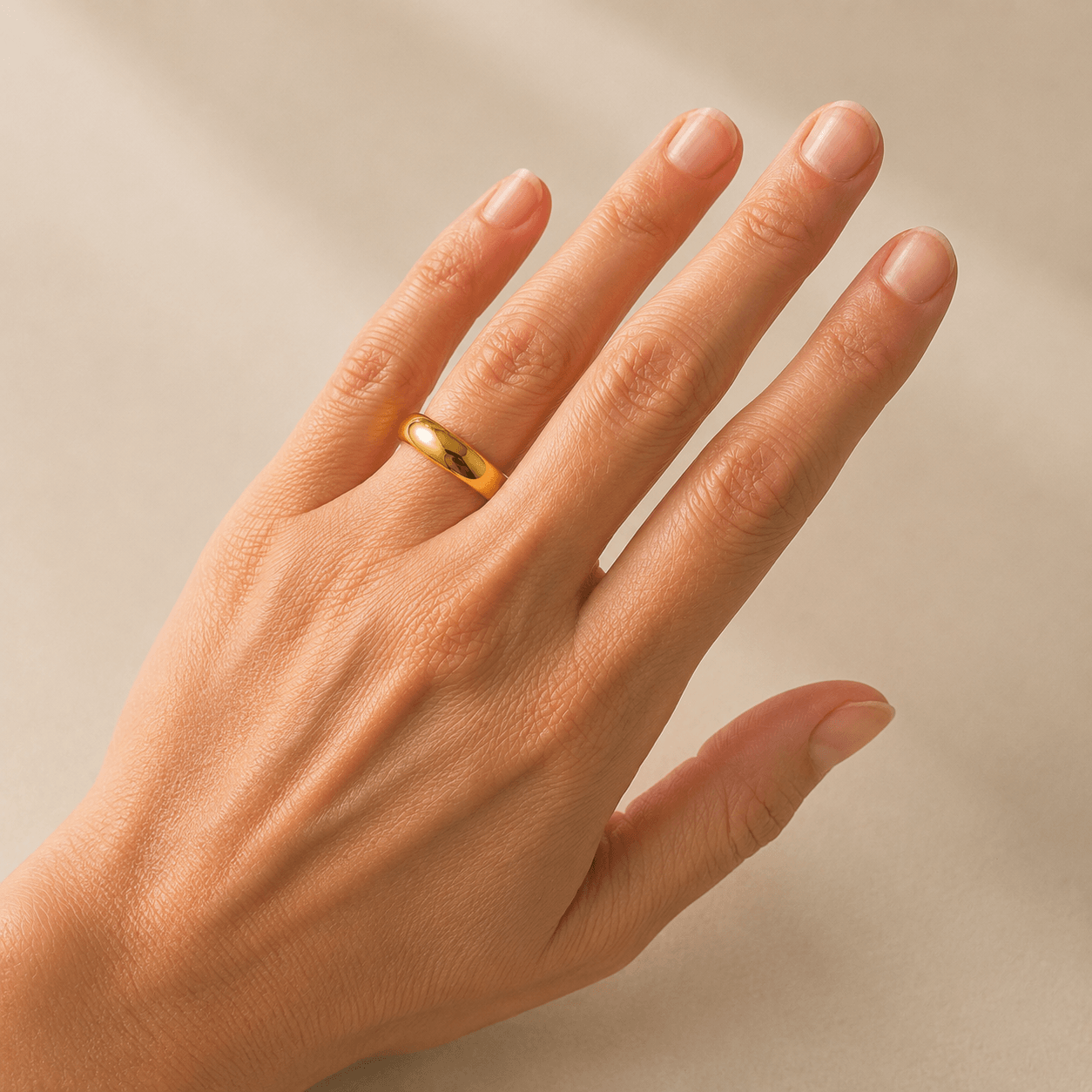 Solara fingerring  - gylden