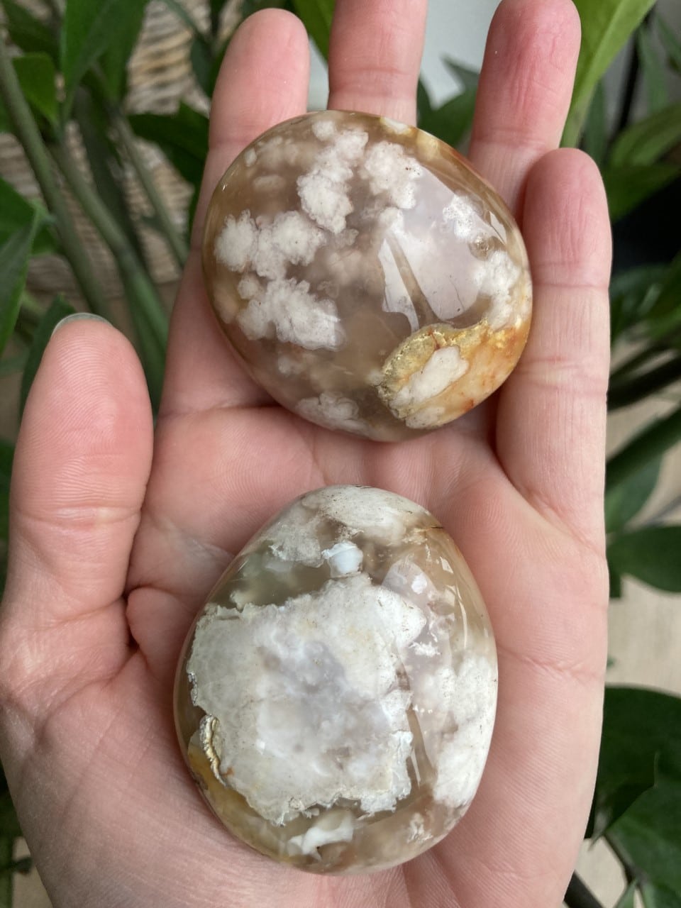 Blomster agat palmstone