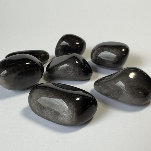 Obsidian sølv lommesten