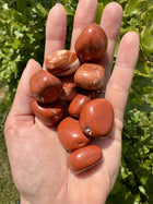 Rød Jaspis lommesten