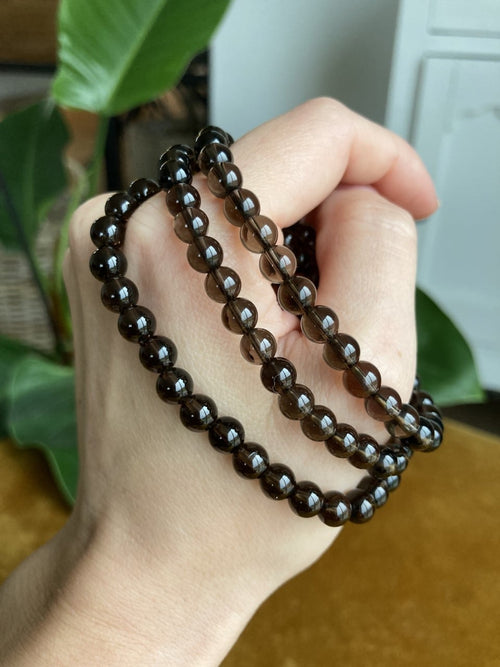 Røgkvarts armbånd